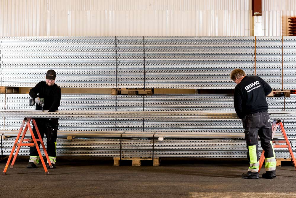 Montage av pallställ